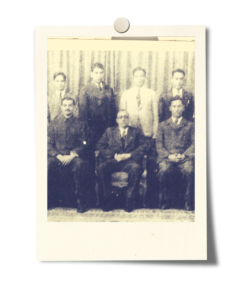 Anand Mohan Sahay with Rash Behari Bose during the Bangkok Conference (June 1942).