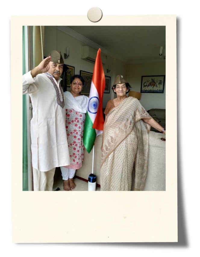Asha Sahay saluting on Republic Day 2022.