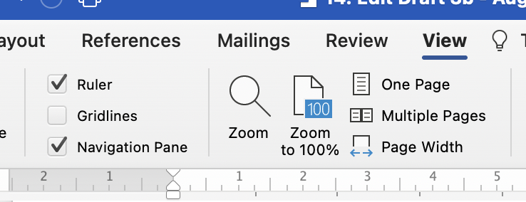 Microsoft Word Navigation Pane